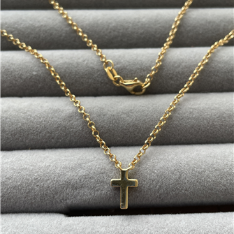 Colar cruz ouro vermeil.