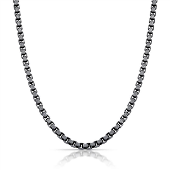 Corrente Cartier masculina em ao negro .
